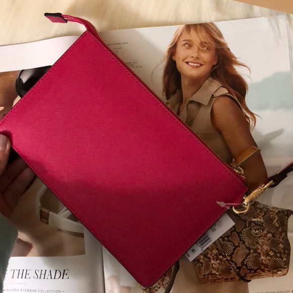 NWT Michael Kors Wristlet Ultra Pink - Picture 3 of 8